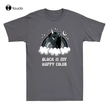 Unicorn Negru Mi-E Fericit de Culoare de Epocă Rece pentru Femei Tricou Cadou Amuzant Bumbac Tee Tee Cămașă de Moda Amuzant Noul Xs-5Xl