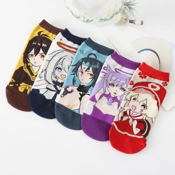 Genshin Impact Anime Șosete Klee Cosplay Tricotate Scurt Șosete Drăguț Glezna Șosete Cadou De Crăciun