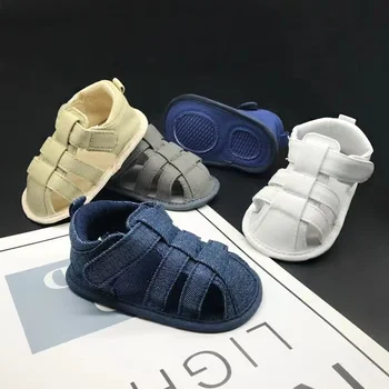 Vara neonatală semi-plastic unic copil pentru sugari Baieti incaltaminte Fete Baotou respirabil copil nou-născut pantofi
