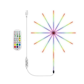 Foc de artificii Lampa de Noapte RGB Sunet de Muzică de Sincronizare Bluetooth APP de Benzi cu LED-uri Pentru Home Decor Dormitor Cadou