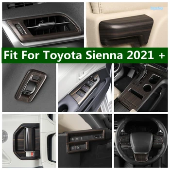 Faruri Lampă Comutator Buton Cadru Aer condiționat Priză Capac Ornamental de Cereale din Lemn, Piese de Interior Pentru Toyota Sienna 2021 2022