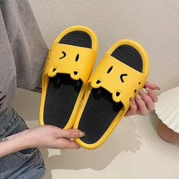 2022 Vara Femei Papuci De Interior Acasă Moale Gros Diapozitive Sandale Confortabile, Simplu De Desene Animate Plajă Rece Papuci Unisex Non-Alunecare Pantofi