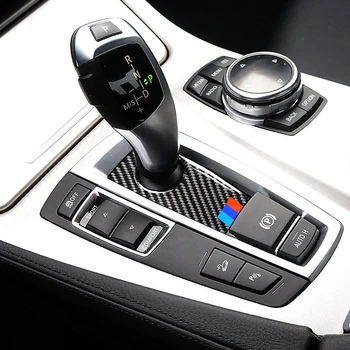 Pentru BMW F07 F10 F25 F26 Seria 5 GT X3 X4 Fibra de Carbon Refit Masina Schimbatorului de viteze Cadru Panou Autocolant Auto Gear Shift Capacul Panoului Decal
