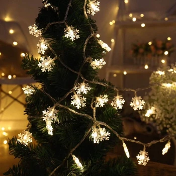 LED-uri Fulgi de zăpadă de Cristal Șir Lumina 40LED de Interior Decorative Șir de Lumină cu 8 Modul pentru Petrecerea de Crăciun, Halloween, Grădină, Terasă AC220