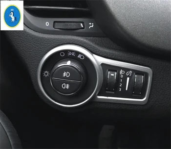 Yimaautotrims Auto Accesoriu Frontal, Lumini Comutatorul Lămpii de Buton Capac Ornamental Pentru Jeep Compass volan pe Stânga 2017 - 2021 ABS