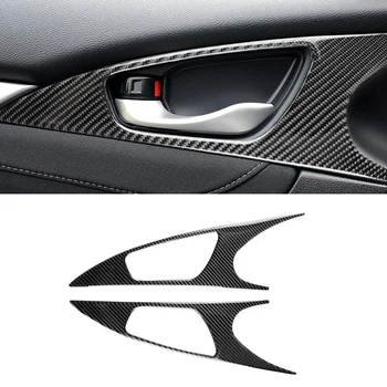 Pentru Honda Civic al 10-lea Gen 2016 2017 2018 2019 Mașină de Fibră de Carbon, Mâner de Ușă Panou Ușă Castron Capac de Protecție Trim