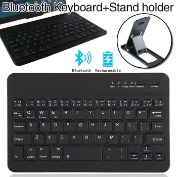 Tastatură fără Fir Bluetooth Tastatura pentru Tableta Notebook Tableta Telefon Acumulator Tastatura + (Tablet PC/Telefon Mobil) Titularul