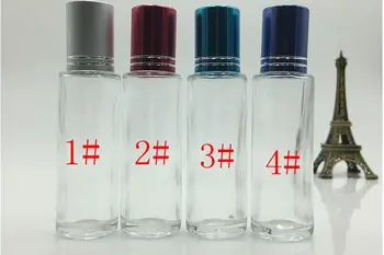 1000pc/Lot 10 ml de unică folosință, Sticle Sticle cu Role Uleiuri Esențiale Chihlimbar Parfum cu Bilă Maro Albastru Clar de Sticlă de Culoare