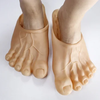 Slide Papuci Papuci Amuzant Truc de Simulare Mare de Picioare Pantofi Picioarele Goale Zână Spoof Hulk Cinci-degete Pantofi Papuci