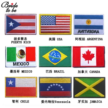 America de Țară Steaguri patch Mexic, Puerto Rico, Argentina, Statele Unite, Canada, Brazilia, El Salvador Patch-uri Brodate Insigne