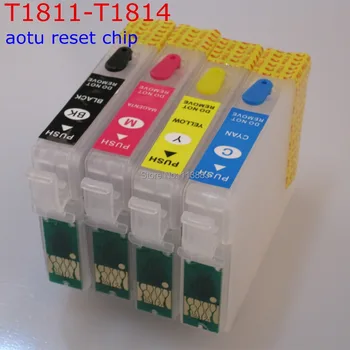 T1811 Refillable cartuș de cerneală pentru EPSON XP30/XP102/XP202/XP205/XP302/XP305/XP402/XP405/XP215/XP312/ XP415 printer resetare Automată