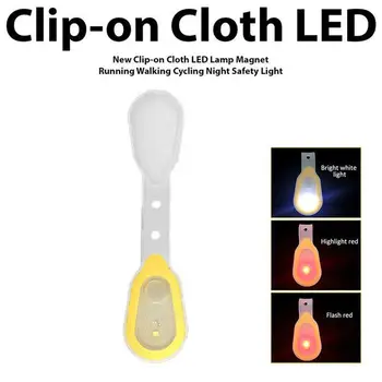 Mini Sport în aer liber Lumina de Noapte Guler Clip Silicon Clip Lumină Clip Pe Haine de Camping lumini LED-uri Lanterna
