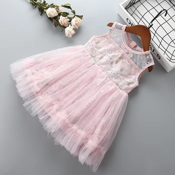 0-6 ani de Înaltă calitate fata rochie 2019 vara noi de moda casual, flori de copil copii oficiale de partid ziua de nastere fata rochie de printesa