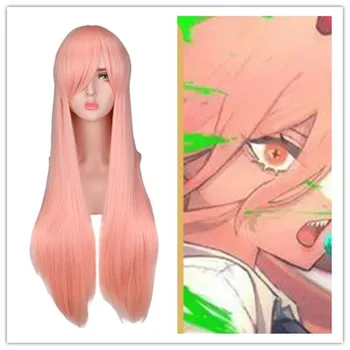 Manga Drujba Puterea Omului Peruca Cosplay Lung De Culoare Portocaliu Roz Lung Cosplay Peruci Pentru