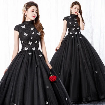 100%real fluture negru carnaval mult medieval rochie Renașterii Rochie de bal regina rochie Victoriană /Marie Antoinette/Belle de Minge