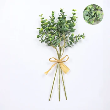 Plante artificiale pădure buchete de mireasa legate împreună artificiale, plante verzi, flori artificiale