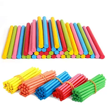 100buc Colorate Bambus Bastoane de Numărare Matematică Didactice de Numărare Tija de Copii Preșcolari de Învățare Matematica pentru Copii