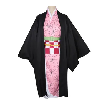 Adult Copii Anime Demon Slayer Kimetsu nu Yaiba Kamado Nezuko Kimono Cosplay Costum de Haine