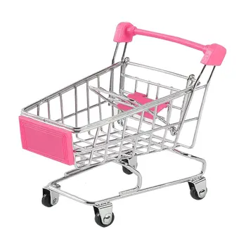 Creative Supermarket Mini Shopping Cart Cărucior De Metal Simulare Copil Jucărie