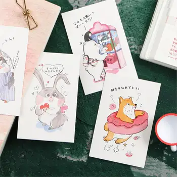 multi-utilizare 5.2*8cm 54pcs Mini Card Japonez prieteni de animale de imprimare DIY Scrapbooking card invitatie la petrecere carduri cadou un card de mesaj