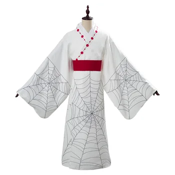 Demon Slayer Kimetsu nu Yaiba Rui Cosplay Costum Kimono Alb Uniform Rochie Costum Carnaval Costum de Halloween