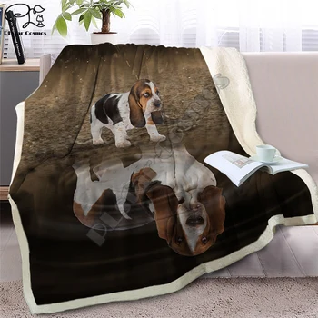 Pug Sherpa Pătură pe Paturi de Animale Arunca Pătură pentru Copii Câine Reflecție Cuvertură de pat 3D Catelus Bulldog francez Canapea Cover stil-6