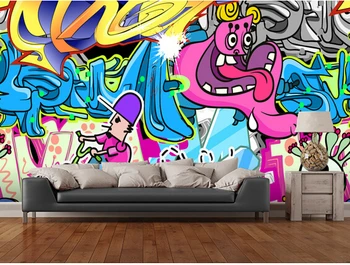 3D personalizat imagine de fundal de artă, Artă Urbană, Graffiti 3d picturi murale tapet pentru clădirea de apartamente de fundal de perete de vinil tapet