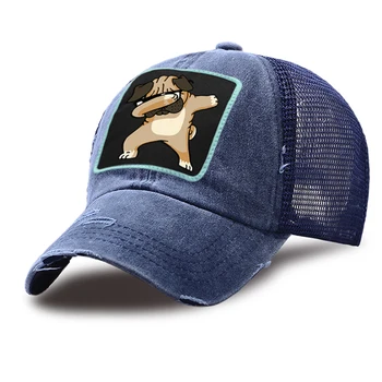 Moda Câine Plasă Sapca Unisex Din Bumbac Spălate Snapback Pălării Sport Reglabile Camionagiu CapsCartoon Câine Amuzant Tata Pălărie