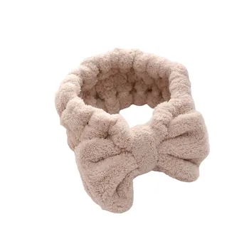 Femei Bentita Coral Catifea Casual Hairband Fete Bowknot Turban Benzile De Păr Solid De Culoare Moda Folie Cap Accesorii
