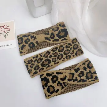 Leopard Print Polka Dot Benzi Maro Bentițe pentru Femei de Iarnă OOTD Accesorii de Par Fete de Moda de zi cu Zi Pălării