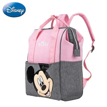 Disney Noi Minnie Mickey Scutec Sac Rucsac pentru Mamica Maternitate Sac pentru Cărucior Sac Mare Capacitate Baby Sac de Scutec Organizator