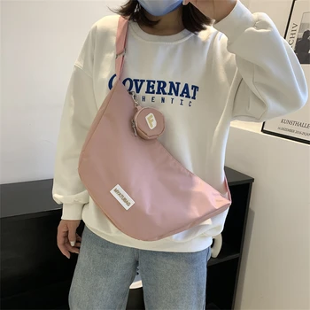 Japoneze Funcționale Nylon Sling Bag Neutru Capacitate Mare De Umăr Genți Crossbody Genti Femei Pentru Femei Fata Messenger Tas