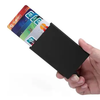 Din Aliaj de aluminiu id-ul cartelei Anti Blocare Rfid Card Bancar IDENTITATE a Titularului de Card Bancar Caz Rfid Protecție de Metal Titularul Cardului de Credit