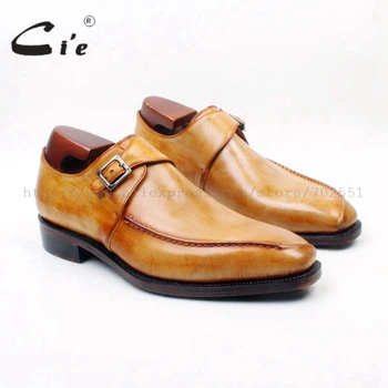 Livrare gratuita personalizate lucrate manual pură originale copil din piele de vițel bărbați călugăr curele de culoare maro pantofi TZ7