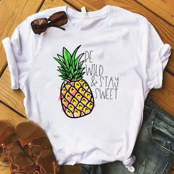 2021 Noi Ananas Fructe de Îmbrăcăminte de Moda T-shirt Femei Casual Tee Top Graphic T Shirt Femei Kawaii Camisas Mujer Haine