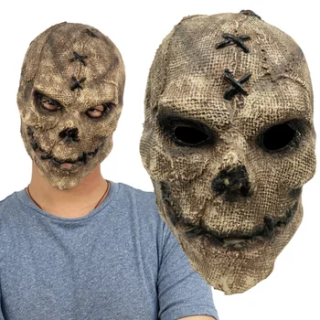 Groază criminal masca craniu latex acoperit capul Halloween bal mascat cosplay costum prop casca