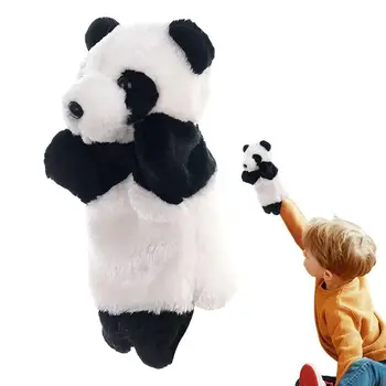 Panda Drăguț Păpușă De Mână Gradinita Pentru Copii De Educație Timpurie Drăguț Moale Păpuși De Mână Amuzant Copii Jucării De Pluș Păpușă Jucărie De Învățământ