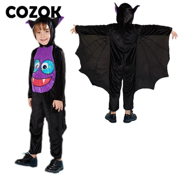 COZOK Halloween Carnaval Copii Vampir Cosplay Costum Fată Băiat Anime super-Erou cu Gluga Costum Petrecere vestidos de fiesta
