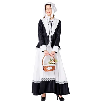 Costum de Halloween Europene Manor costum de servitoare bere costum de epocă grădină Menajera costum Fusta lunga, Costume