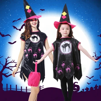 Halloween pentru copii îmbrăcăminte pentru Adulți Vrăjitoare Rochie de Vrajitoare costum de Costume de Vacanță