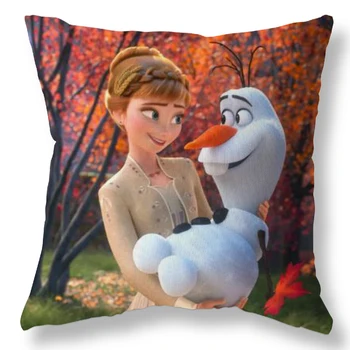 Disney Elsa Anna Printesa Fete Decorative/pui de somn de Pernă față de Pernă 1 Bucata pe Pat Canapea Copii Cadou de Ziua 40x40cm