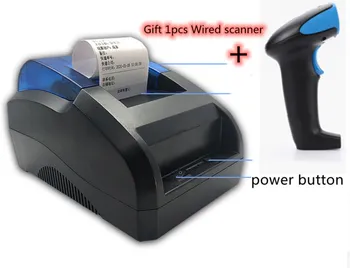 1buc cadou cu fir scanner+ Wholesal de Înaltă calitate 58mm imprimantă termică Bill primirea mașină de viteza de imprimare 90mm / s interfata USB