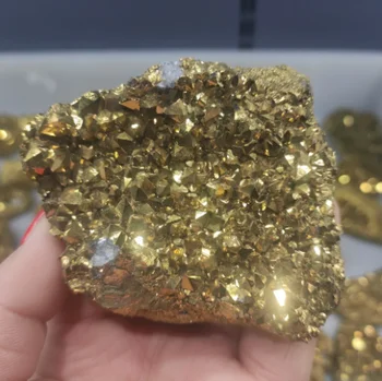 60-100g Naturale Galvanizare Aur Cluster de Cristal de Titan Geode Cluster DIY Goale de Piatră, Materiale Minerale de Luare de Bijuterii Acce