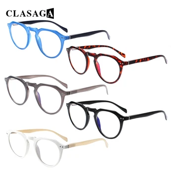 CLASAGA 5 Pack Ochelari de Citit arc Balama Lumina Albastră de Blocare Cadru Oval Bărbați Femei Calculator Ochelari Decorative Eyeglasses0~400
