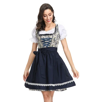 Femeile Germane De Bere Oktoberfest Fată Costum Bavarez Dirndl Rochie Cu Bluza Șorț