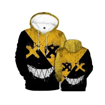 Toamna și iarna graffiti ciudat fata zambitoare de imprimare 3D hoodie bărbați și femei neutru pulover de moda casual street haina