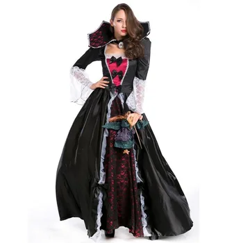 Halloween Nobil Regina Vampir Costum Sexy Gotic Carnaval De Halloween Petrecere Rochie Fancy De Sex Feminin Diavolul Cosplay Costum