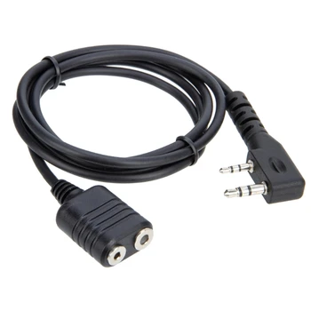 Tip K 2 Pin Walkie Talkie Cască Cască Cablu de Extensie pentru UV-5R BF-888s