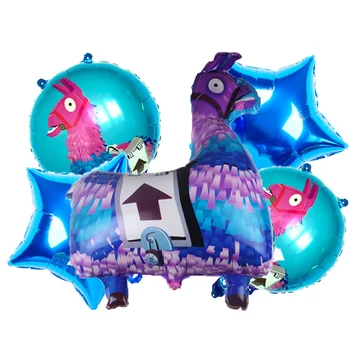 5 buc 3D Alpaca Balon Set Pinata Balon Set Mexican, Petrecere de Carnaval Decor Folie de Aluminiu Balon Balon ușor