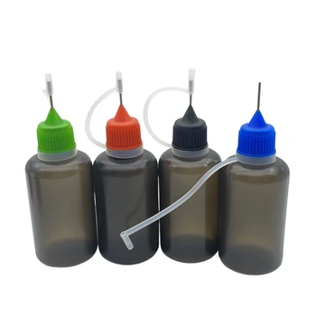 5pcs Negre 30ml Plastic Dropper Sticle Goale Moale PE Recipient Cu Șurub de Metal al Acului Flacon